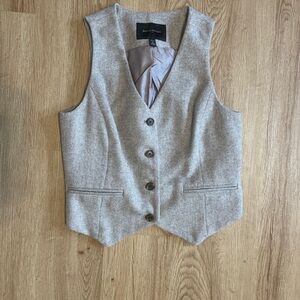 Banana Republic Light Beige Button-Up Vest